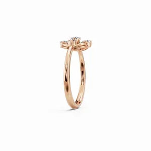 Anillo de Diamantes Cultivados en Laboratorio Radiance en Oro Rosa de 18K, Juego de 5 Piezas con Certificación IGI, Claridad VVS, Corte Brillante, Lujoso para Mujer - Product Image 5