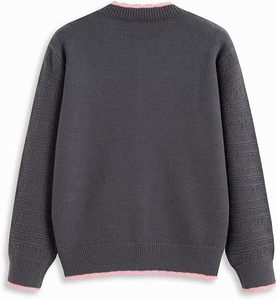 Style Oversized Women Sweater Patterned Knit Pullover <b>Vintage</b> Vibe <b>Jumper</b> Warm Winter Wear for Boutique - Product Image 2