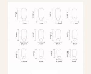 Ongles artificiels pleine couverture forme cercueil, pré-dessinés sur mesure, carrés moyens, dégradé marron, en ABS certifié MSDS avec colle - Product Image 6