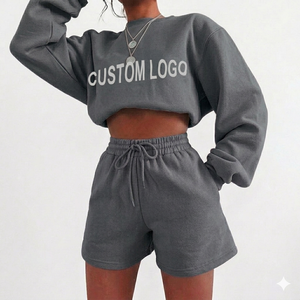 Womens Pajama <b>Set</b> Long Sleeve T Shirt and Short Pant Lightweight Soft Fabric Comfortable Sleepwear for Daily Home Use - Product Image 1