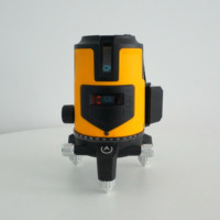 Niveau laser vert industriel 5 lignes 1 point rotatif à 360° avec batterie lithium-ion, niveau croisé, précision 1 mm, autonomie 8h