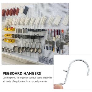 Metal Pegboard Hanging <b>Hooks</b> Stainless Steel Pegboard Shelf Storage <b>Hooks</b> Display Hanger for Supermarket Retail Shop <b>Garden</b> - Product Image 4