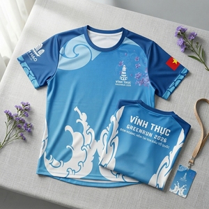 Camiseta de Maratón Personalizada, Transpirable, que Absorbe la Humedad, Ropa Deportiva OEM, Ropa Deportiva Unisex de Manga Corta de Poliéster que Absorbe la Humedad - Product Image 1