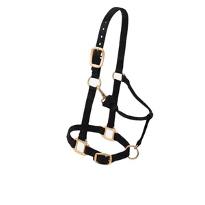Halter cheval en nylon noir style indien avec selle australienne et occidentale - Product Image 1