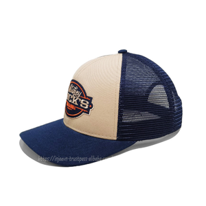 Custom Retro Embroidery Patch Trucker <b>Cap</b> Cotton Twill Mesh Back Dad Hat Structured <b>Baseball</b> Hat Wholesale OEM Factory - Product Image 2