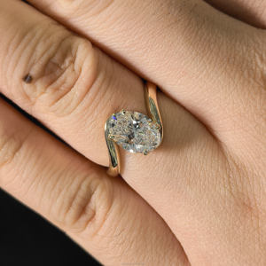 14K Solid Gold Lab Grown Diamond Engagement <b>Ring</b> IGI Certified VVS Clarity D Color Created Solitaire <b>Fine</b> Jewelry For Women - Product Image 1