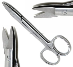 Ciseaux de précision chirurgicaux en acier inoxydable pour couronnes, instrument dentaire droit pour la découpe de couronnes de précision - Product Image 3