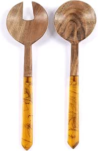 Nouvel ensemble de service à salade FAIZA CRAFT en bois d'acacia écologique, cuillère et fourchette, compatible lave-vaisselle, four et micro-ondes, vente chaude 2026 - Product Image 4