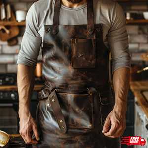 Bulk Order Genuine Leather Aprons for Corporate Staff Uniform-Professional High Quality Smell Proof Casual Business Gear - Product Image 1
