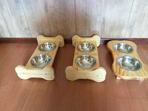 Classic Wooden <b>Dog</b> Feeding Container Ideal for <b>Small</b> Large Breed Pets with Attractive Rustic Wood Texture - Product Image 3