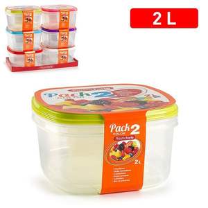 Juego de 2 Recipientes para Almacenamiento de Alimentos FIAMBRERA de 2L, Recipientes de Calidad Premium para Guardar Alimentos - Product Image 3