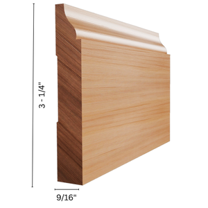 Plinthe en bois traditionnelle, design en bois de cerisier, taille personnalisée, durable, résistante à l'humidité, décoration de bâtiment - Product Image 1