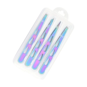 BAFA SURGICAL INSTRUMENTS – Kit de 4 pinces à épiler professionnelles pour sourcils, pointes droites, durables, légères, en acier inoxydable, design élégant - Product Image 6