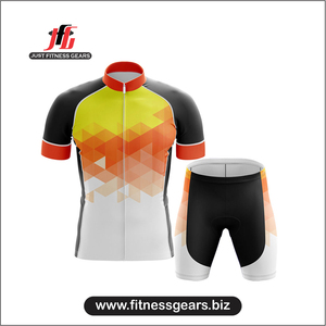 JUST FITNESS GEARS Tenues de cyclisme sans manches pour hommes adultes, kit de sublimation |   Tissu extensible à séchage rapide en Spandex/Polyester avec logo personnalisé sur le devant OEM - Product Image 1