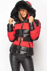 Low MOQ 2026 New <b>Winter</b> <b>Women's</b> Hooded <b>Parka</b> Jacket Zipper Closure Waterproof Short Slim Fit Cotton Padded Warm Polyester Shell - Product Image 6