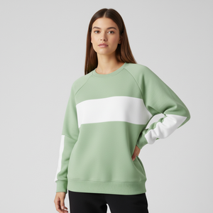 Wholesale 100% Cotton Winter Women's Streetwear Sweatshirt Custom Logo Printed Oversized <b>Drop</b> Shoulder Sweatshirt in Low Price - Product Image 2