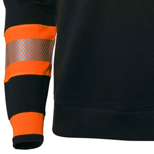 Sudadera de Seguridad Reflectante de Alta Visibilidad Personalizada para Trabajo, Construcción, Manga Larga, Color Naranja - Product Image 3