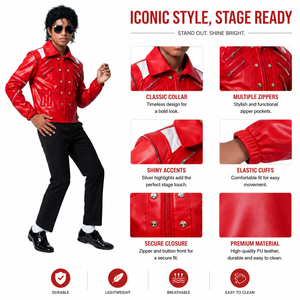 Giacca Rossa <span class=keywords><strong>per</strong></span> <span class=keywords><strong>Bambini</strong></span> Baige, Costume da Ballo Pop Star, Outfit <span class=keywords><strong>per</strong></span> Danza Ritmica e Tap, Costume <span class=keywords><strong>per</strong></span> Spettacoli <span class=keywords><strong>di</strong></span> <span class=keywords><strong>Halloween</strong></span> - Product Image 5
