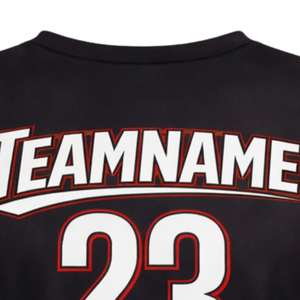 Camiseta de Fútbol Personalizada para Mujer, Diseño de Llamas en Negro y Rojo, Manga Corta, Transpirable, de Secado Rápido, Uniforme para Equipo de Fútbol Femenino - Product Image 6