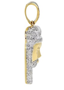 Jesus Face Pendant Micro Moissanite + 925 <b>Silver</b> Pave Diamond Religious <b>Charm</b> Unisex Fashion Jewelry Gift - Product Image 2
