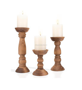 Sculpture unique de bougeoir en bois artisanal alliant élégance moderne rustique et design durable pour décor ambiant - Product Image 3