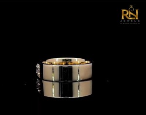 Heavy Wide Oval Lab Grown Diamond Wedding <b>Ring</b> Solid Gold <b>Thick</b> Statement Band Men Women OEM ODM Wholesale B2B Supply - Product Image 6