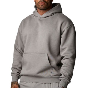 New Arrive Men's Winter Oversized <b>Blank</b> Thick Heavy <b>Weight</b> High Quality Cotton Fleece Eco-Friendly Pullover Hoodies for Men - Product Image 1