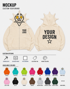 เสื้อฮู้ดดี้สตรีทแวร์แบบหนาพิเศษลายหนาม |   ไม่มีเชือกผูก ขอบดิบ ทรงพอดีตัว |   ผู้ผลิตสินค้าภายใต้แบรนด์ของผู้จ้าง (OEM) - Product Image 3