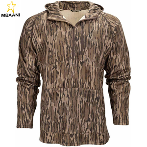 Men's <b>Camo</b> 1/2 Zip Merino Hoodie <b>Jacket</b> - Product Image 1