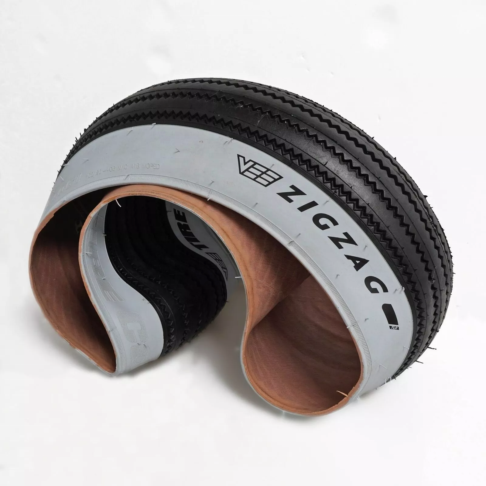 Vee Tire 20 X 4.0 Zig Zag White Wall Folding Tires for Cruisers