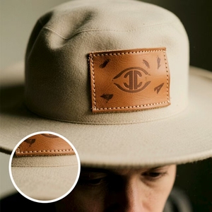 Custom Patch Laser Engraving Brand Logo Leather Embossed Repair Patch Label Blanks Tag Leatherette Patches for Jeans Beanie Hat - Product Image 3