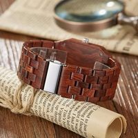 Montre Homme Citizen de Marque Prestigieuse, Quartz, Art Déco, Design Français OEM, Bracelet en Bois Personnalisé 20mm, Chronographe, Style Antique Élégant, Usage Quotidien