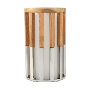 Porte-bougie rond en bois fait main moderne pour les mariages et la décoration de la maison - Product Image 1