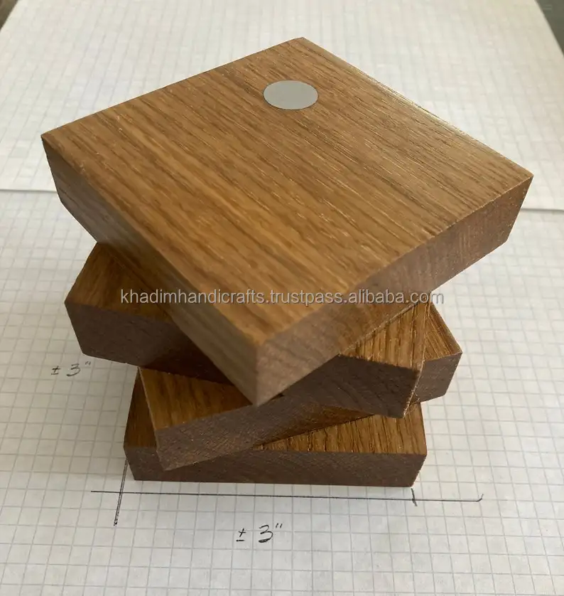 Peso de papel de madeira polida Peso de papel de madeira inacabado
