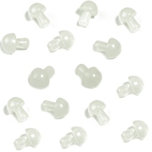 Pierre de guérison en quartz naturel transparent sculptée en forme de champignon pour la méditation Reiki, la décoration Feng Shui, vente en gros - Product Image 1