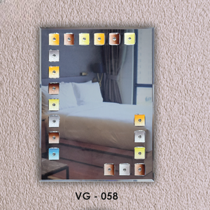 Contemporary V-Groove <b>Rectangular</b> <b>Mirror</b> Designed for Modern Interiors Frameless <b>Wall</b>-Mounted Art Decor - Product Image 5