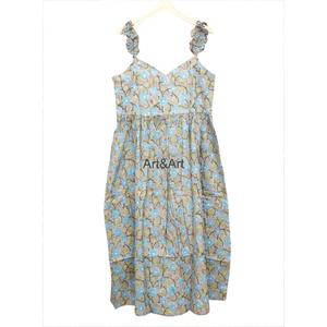 Vestido Maxi Bohemio Estampado Floral de Algodón Ecológico Hecho a Mano en India, Vestidos Étnicos Naturales para Mujer al por Mayor - Product Image 2