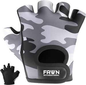 Guantes de Levantamiento de Pesas Fawn International, Antideslizantes de Silicona, con Cierre de Cordones, Ligeros, para Entrenamiento Personal, Gimnasio, Fitness - Product Image 1