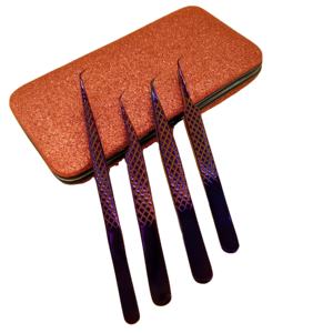 Pinzas Curvas Profesionales con Recubrimiento de Plasma – Pinzas de Precisión Antiestáticas de Acero Inoxidable para Extensión de Pestañas - Product Image 3