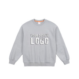 เสื้อสเวตเชิ้ตผู้ชายสีพื้นสไตล์อเมริกัน ผ้าหนา ใส่ได้ทั้งฤดูใบไม้ร่วงและฤดูหนาว คอกลม ทรงหลวม เสื้อฮู้ดดี้ผู้ชาย - Product Image 3