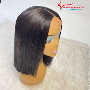 Pelucas Bob 100% vietnamitas de cabello humano, extensiones de cabello liso, listas para enviar, pelucas con cierre 2x4 2x6 - Product Image 2
