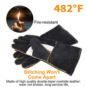 Gants de soudage en cuir durables de qualité supérieure, tendance et performants, avec écran tactile et protection thermique pour une utilisation en extérieur, pour soudeurs TIG/MIG - Product Image 3