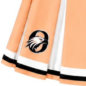 Peach <b>White</b> Black Womens Pleated Cheerleading <b>Skirt</b> High Waist Athletic Team Performance Dance Sports Cheer Uniform <b>Skirt</b> - Product Image 6