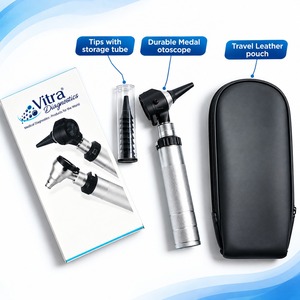 Otoscope à fibre optique COMBIVIEW pour adultes/enfants, embouts réutilisables, construction métallique, éclairage haute intensité, ORL - Product Image 2