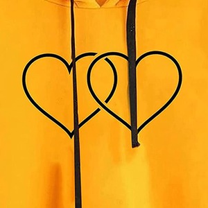 เสื้อฮู้ดสีเหลืองแบบยูนิเซ็กซ์ ทรงโอเวอร์ไซส์ สวมใส่สบาย ผลิตจากผ้าถักโพลีเอสเตอร์/คอตตอน ระบายอากาศได้ดี เหมาะสำหรับฤดูหนาว เป็นมิตรต่อสิ่งแวดล้อม - Product Image 4