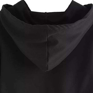 Sudadera con Capucha Corta Oversize para Mujer, con Forro Polar Cálido, Puños Acanalados y Capucha Ajustable para Otoño e Invierno - Product Image 4
