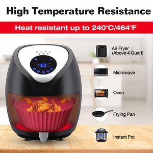 3 pièces de rechange pour friteuse à air, en silicone de qualité alimentaire B, réutilisables, résistantes à la chaleur 464F, pour casseroles et doublures en papier sulfurisé - Product Image 2