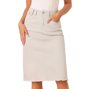 Nouvelle jupe en jean respirante pour femme, taille naturelle, tricotée 100% coton, idéale pour l'été – En promotion - Product Image 6