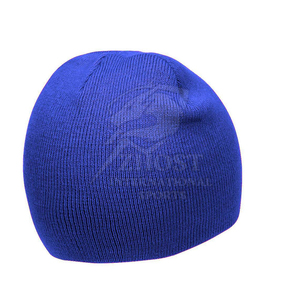 Royal Blue Stretchable Wool Blend Beanie Hat Solid Knit <b>Winter</b> <b>Cap</b> Adjustable Unisex Cuff Embroidery Common for Outdoor - Product Image 4