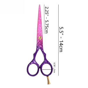 Professional Hair Scissors Stainless Steel Sharp <b>Blade</b> Long Handle Right Handed For <b>Barber</b> Use Low MOQ Training Use <b>Barber</b> Curvd - Product Image 3